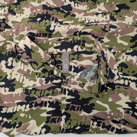 Skims Camo Oversized Button Up Shirt Women Size M Streetwear Gorpcore Military - Picture 9 of 11